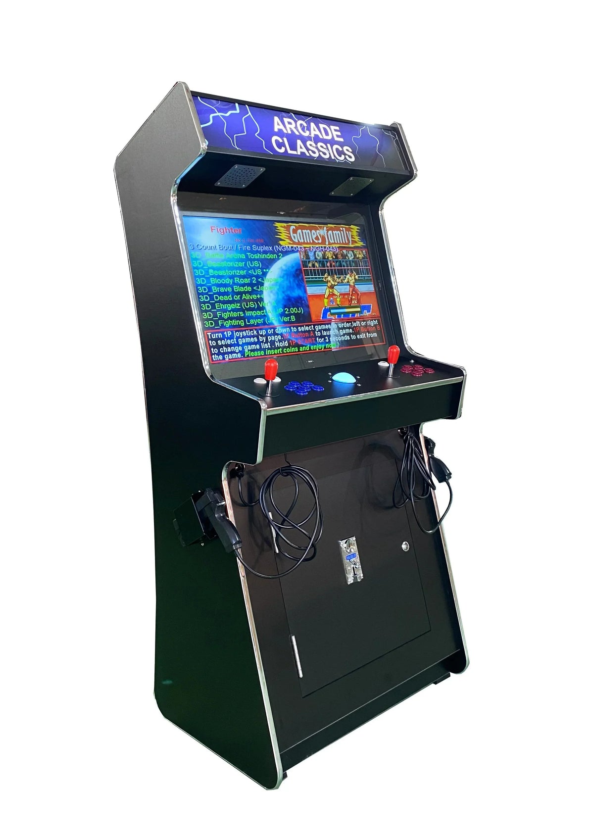 2026 New2 PLAYER STANDUP Arcade Machine With 2 shooting Guns 4600 Games Multi-cade Upright Retro Cabinet Black