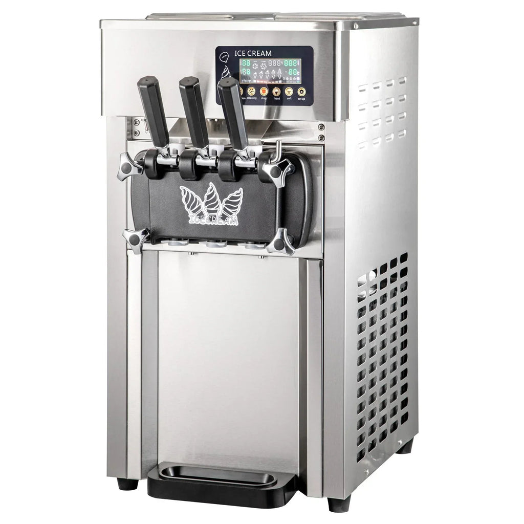 2026 NewSIHAO 1200W Commercial Ice Cream Machine Countertop 18L/H Soft Serve Ice Cream Maker with LED Display