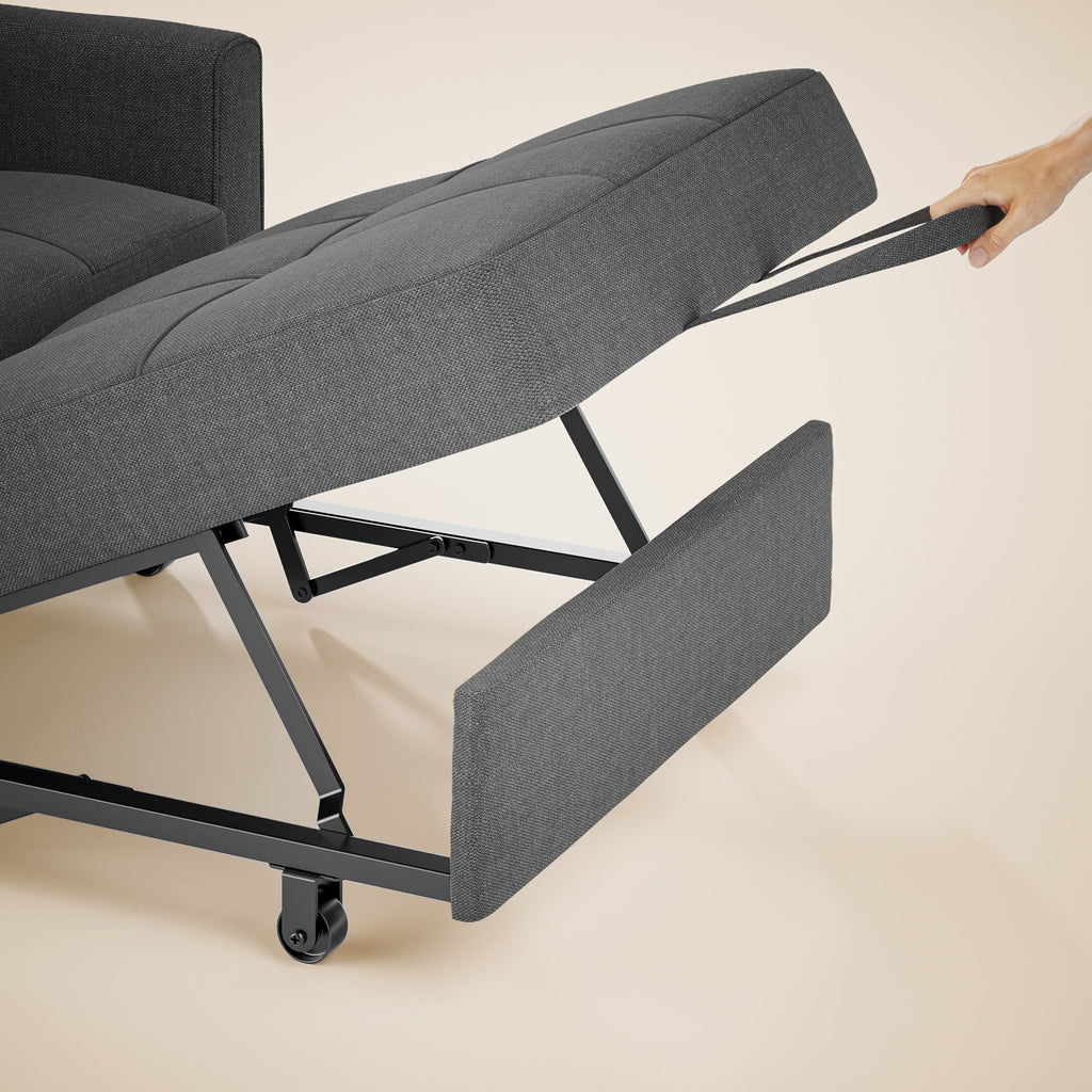 2026 New3 in 1 Convertible Sofa Bed Chair for Living Room, Aiho Sleeper Sofa Bed for Living Room, Dark Gray