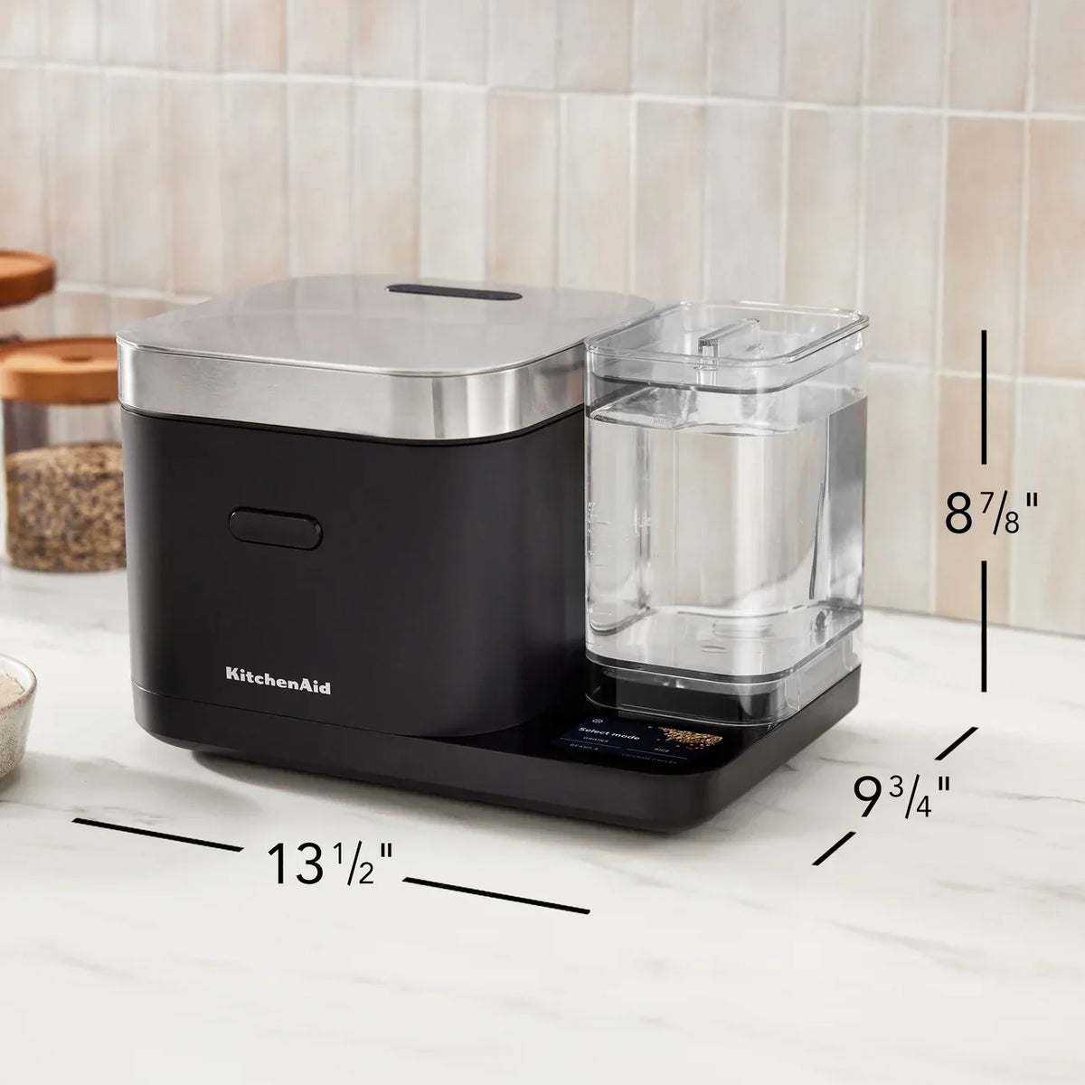 2026 NewKitchenAid Grain and Rice Cooker 8 Cup with Automatically Sensing Integrated Scale + Water Tank, KGC3155BM
