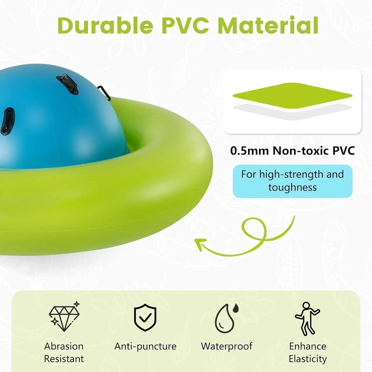2026 NewOLAKIDS 8FT Inflatable Dome Rocker Bouncer, Outdoor Kids Giant Roll and Play Seesaw Rocker with 6 Secure Handles, Max Weight 250 LBS, Toddlers Climbing Toy Backyard Play Center Equipment