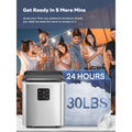 2026 NewStainless Steel Ice Makers Countertop 30lbs in 24h, 9 Bullet Cubes in 5 Mins, 2 Sizes, Self-Clean, FOHERE