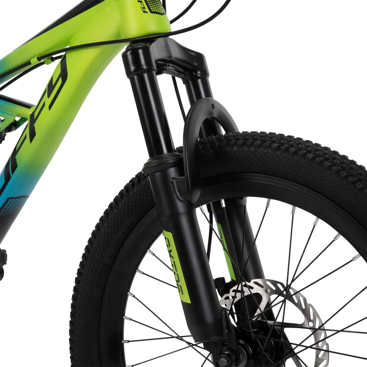 2026 New20-inch Oxide Boys Mountain Bike for Kids, Lime / Blue