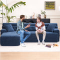 2026 New4 Compression, Antique Blue - Home Decor With Wider, Deep Seat & Elevated For Chic Living Couch Room Furniture Deeper Back Relax