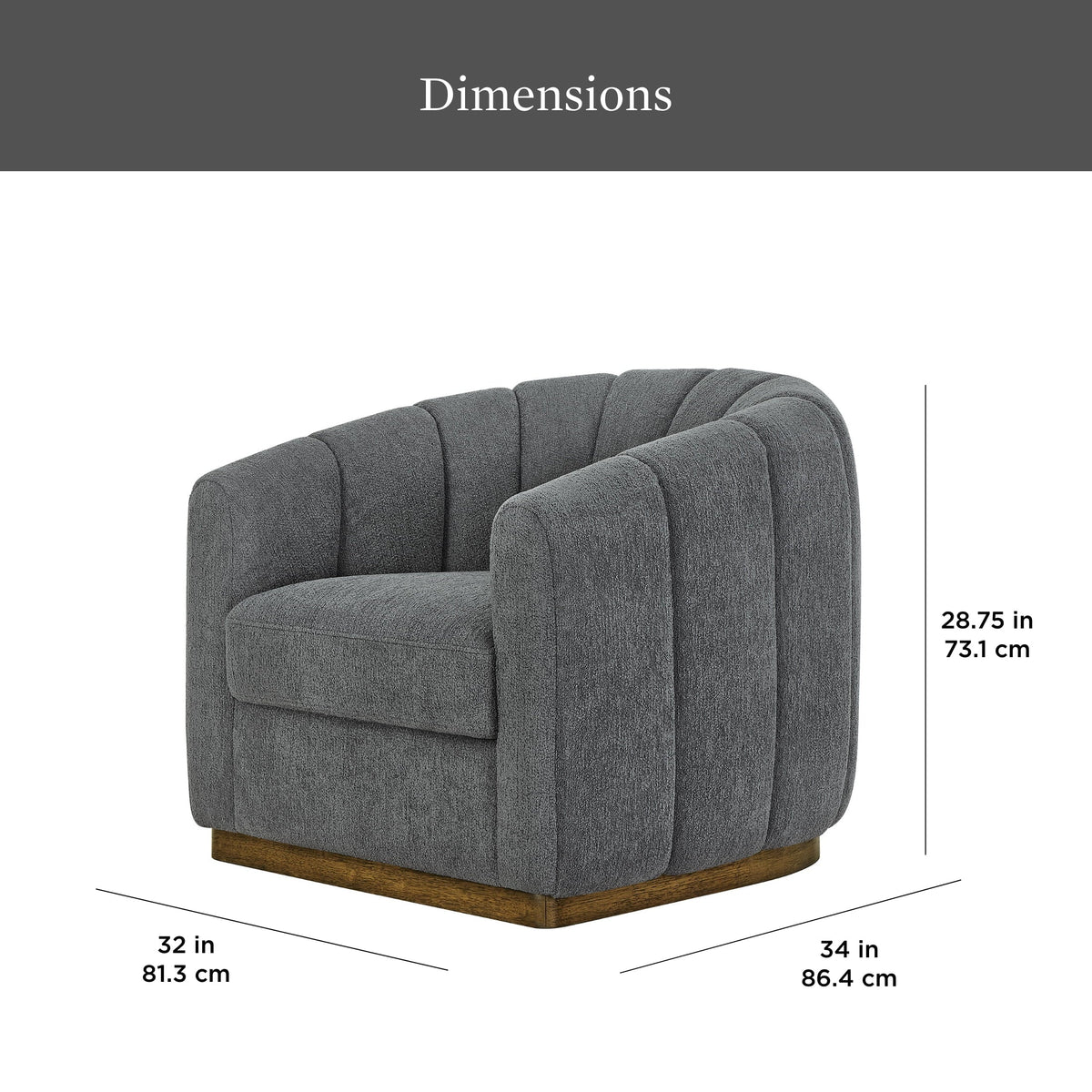 2026 NewBetter Homes & Gardens Lillian Accent Swivel Chair, Cream Linen