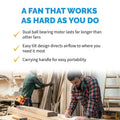 2026 NewNewair 18" High-Velocity Industrial Floor Fan, Heavy Duty Metal Fan, Adjustable Tilt and 3 Speeds up to 4012 CFM, Rotatory Switch