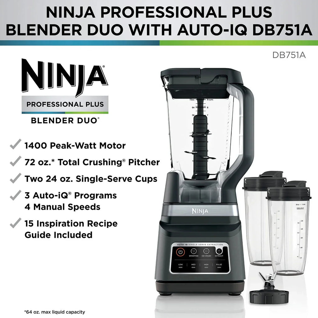 2026 NewNinja Professional Plus Blender DUO with Auto-iQ, Nutrient Extraction