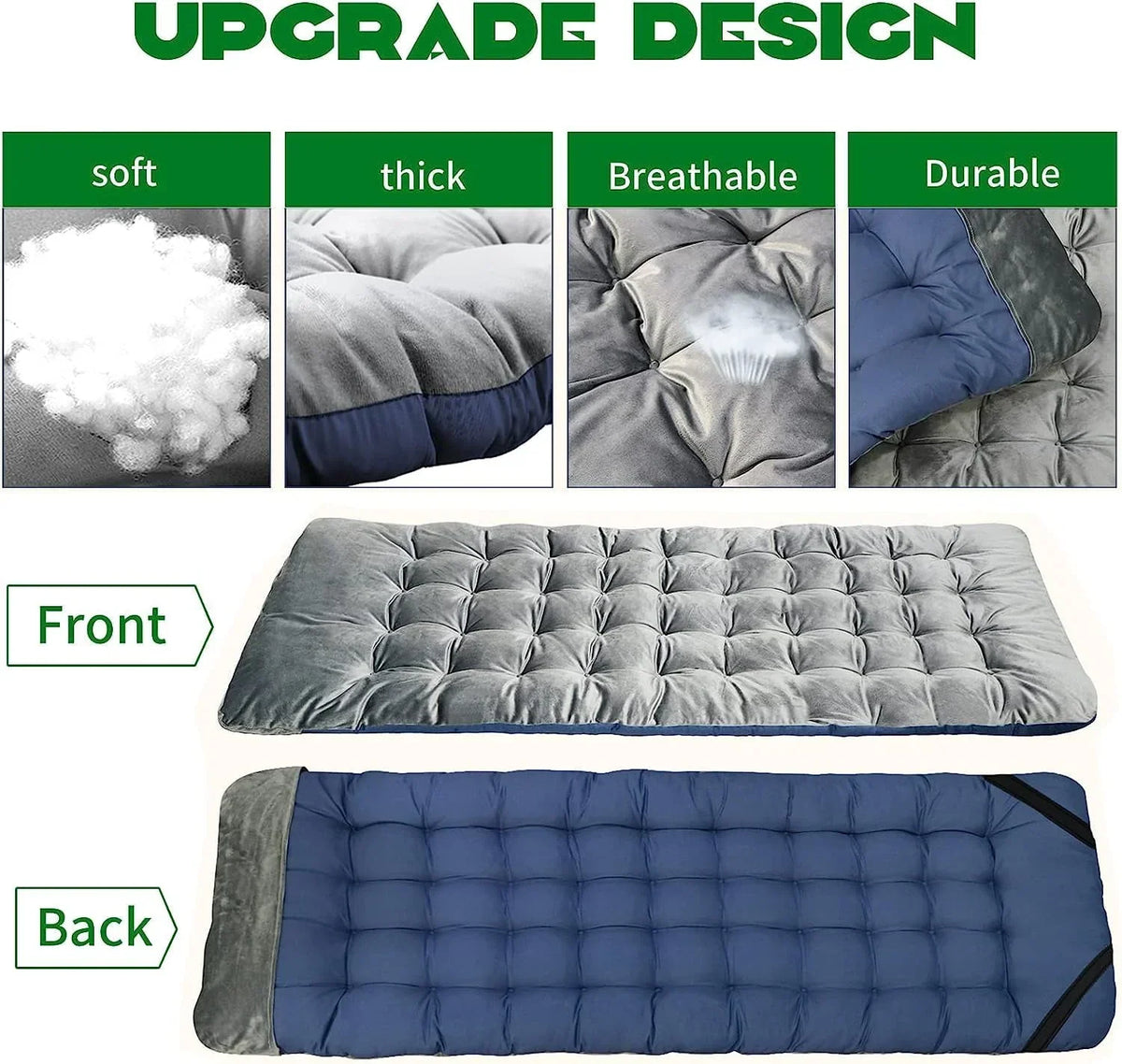 2026 NewABORON Portable Camping Cot with Mattress & Carry Bag, 75''x28'' Folding Sleeping Cots, Folding Bed Cot for Adults & Kids