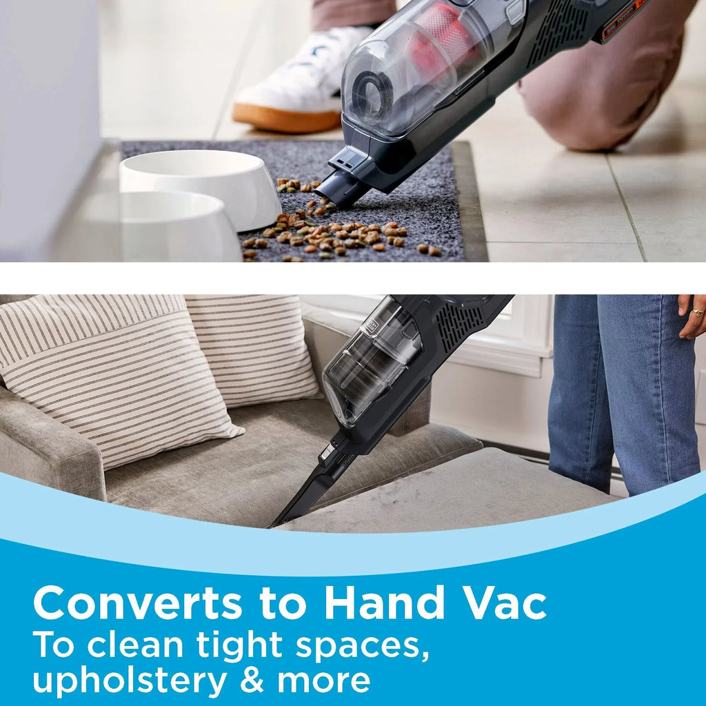 2026 NewBLACK+DECKER POWERSERIES+ 20V MAX* Cordless Stick Vacuum Kit, for Carpet and Hard Floors, Convertible to Handheld, 44 Minute Run-time, for Daily Cleaning, BHFEA18D1
