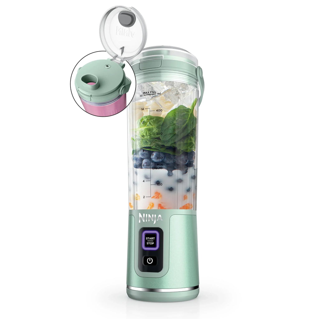 2026 NewNinja Blast Portable Blender, Cordless, 18oz. Vessel, Personal Blender for Shakes & Smoothies, BPA Free, Leakproof Lid & Sip Spout, USB-C Rechargeable, Dishwasher Safe Parts, Metallic Purple,