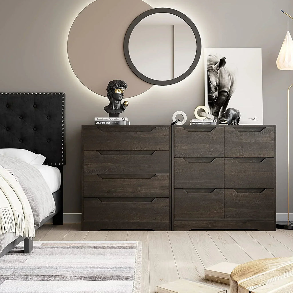 2026 NewHomfa 4 Large Drawers Dresser, Modern Wood Chest of Drawers for Bedroom Hallway Living Room, White