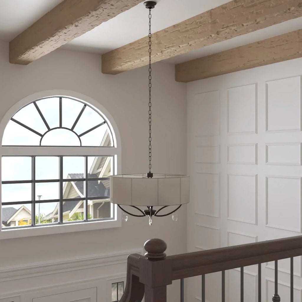 2026 NewEkena Millwork 3 1/2"W x 3 1/2"H x 120"L 3-Sided (U-Beam) Salvaged Timber HeritageTimber Faux Wood Ceiling Beam, Kona Brown