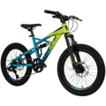 2026 New20-inch Oxide Boys Mountain Bike for Kids, Lime / Blue