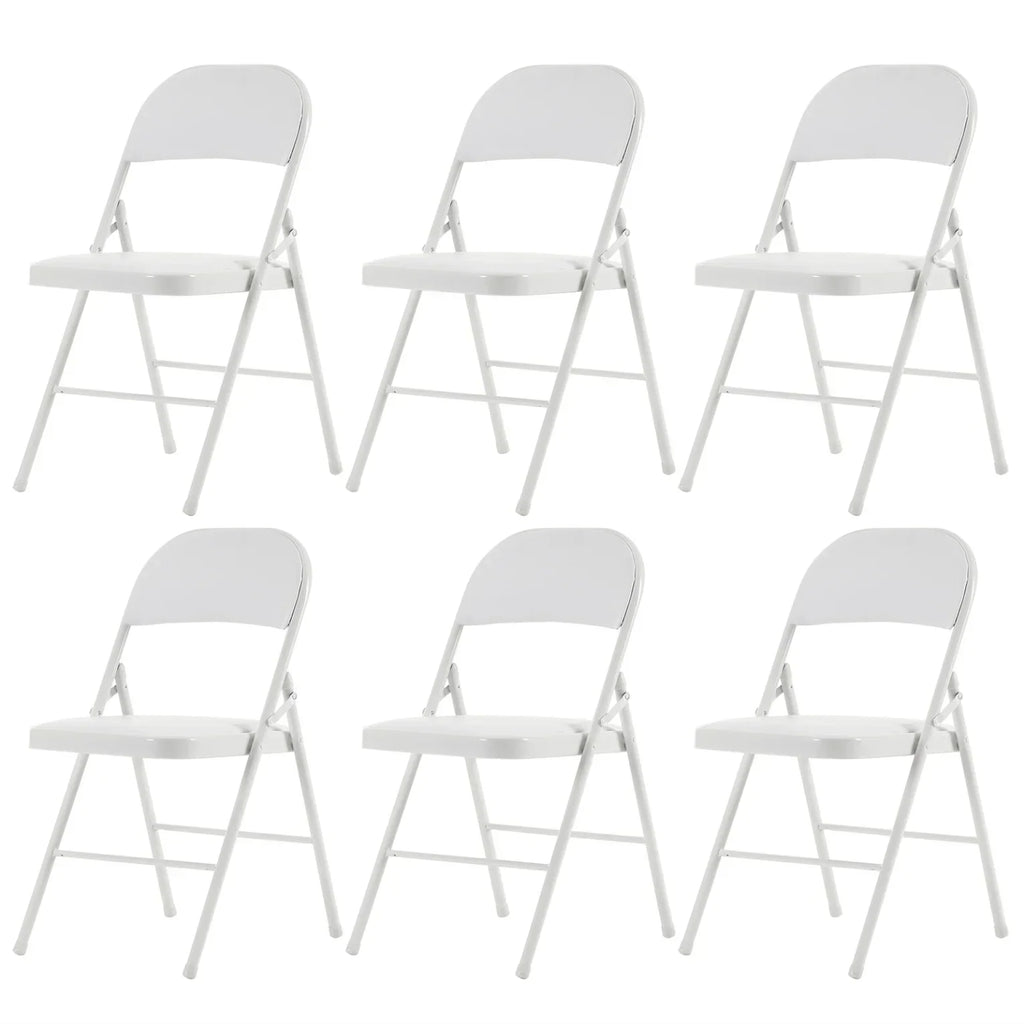 2026 New6 Pack Gray Folding Chairs with Padded Seats, Portable Stackable Foldable Chairs for Indoor & Outdoor, Commercial Seat with Metal Frame for Events Office Wedding Party, 330lbs Capacity