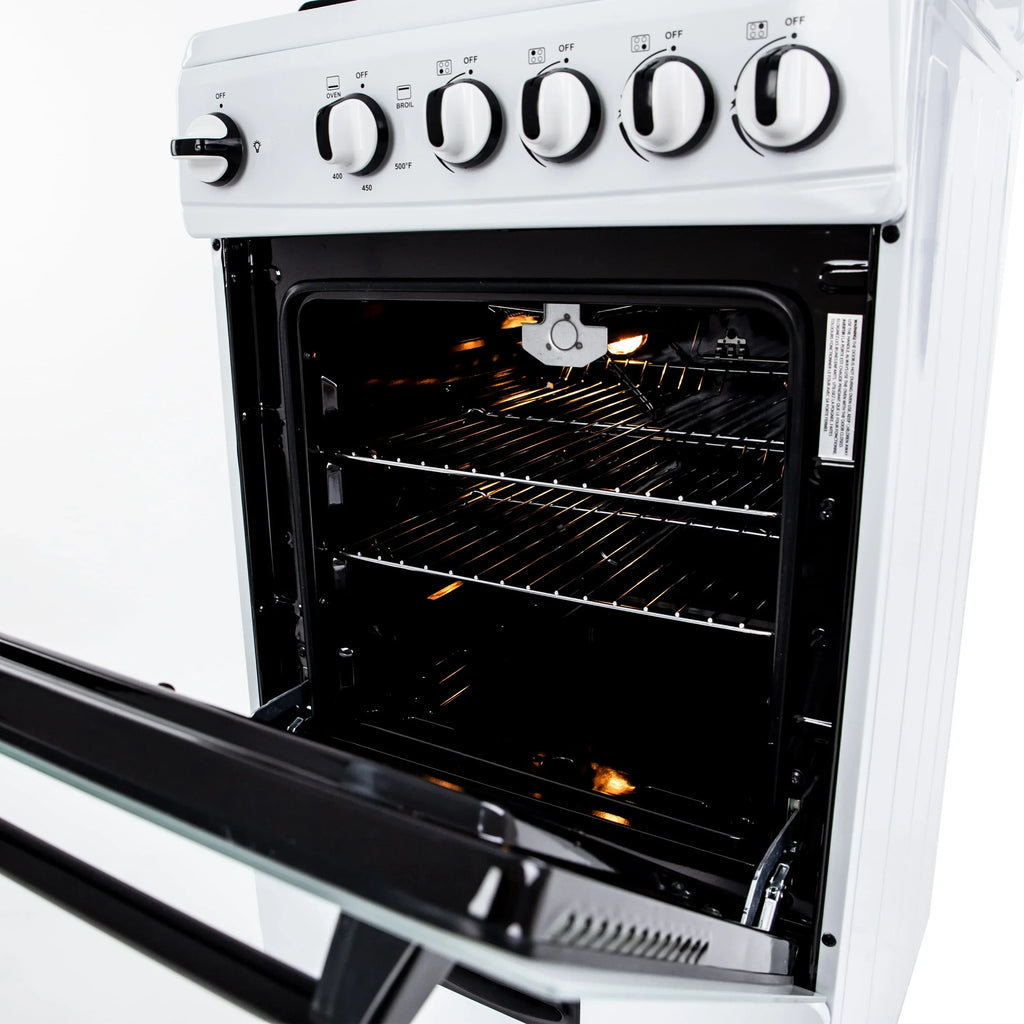 2026 NewAvanti 20" Compact Gas Range Oven, in White (GR2011CW)