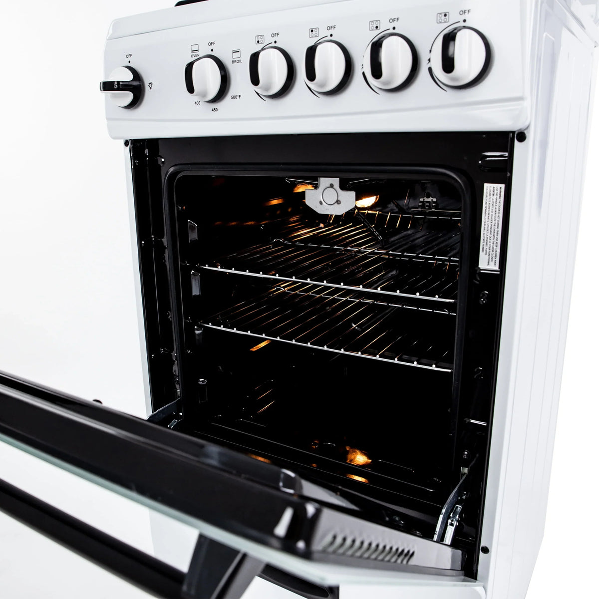 2026 NewAvanti 20" Compact Gas Range Oven, in White (GR2011CW)