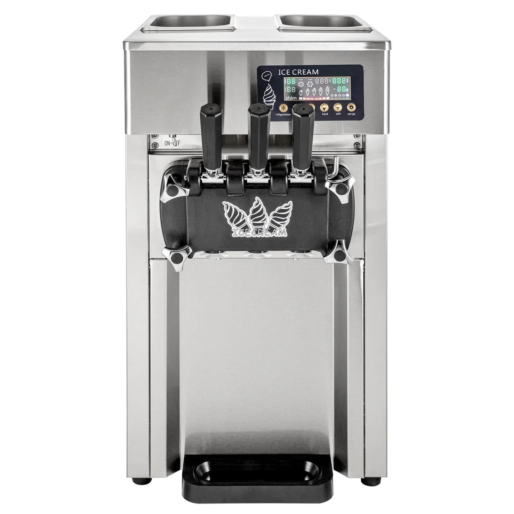 2026 NewSIHAO 1200W Commercial Ice Cream Machine Countertop 18L/H Soft Serve Ice Cream Maker with LED Display