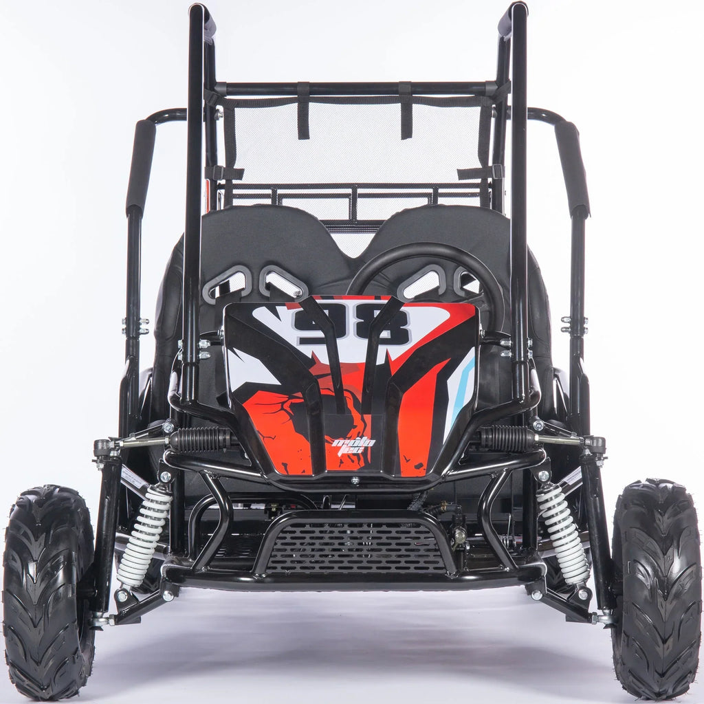 2026 NewMotoTec Mud XL 212cc 2 Seat Go Kart Full Suspension Blue