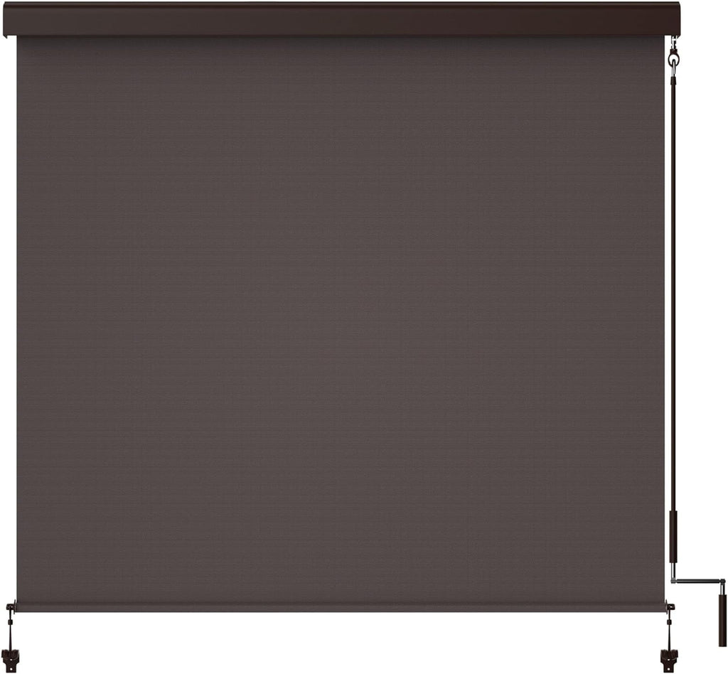 2026 NewSuperjoe Outdoor Roller Shade for Patio, Cordless Blackout Waterproof Blind, UV Block, 4'L x 6'W