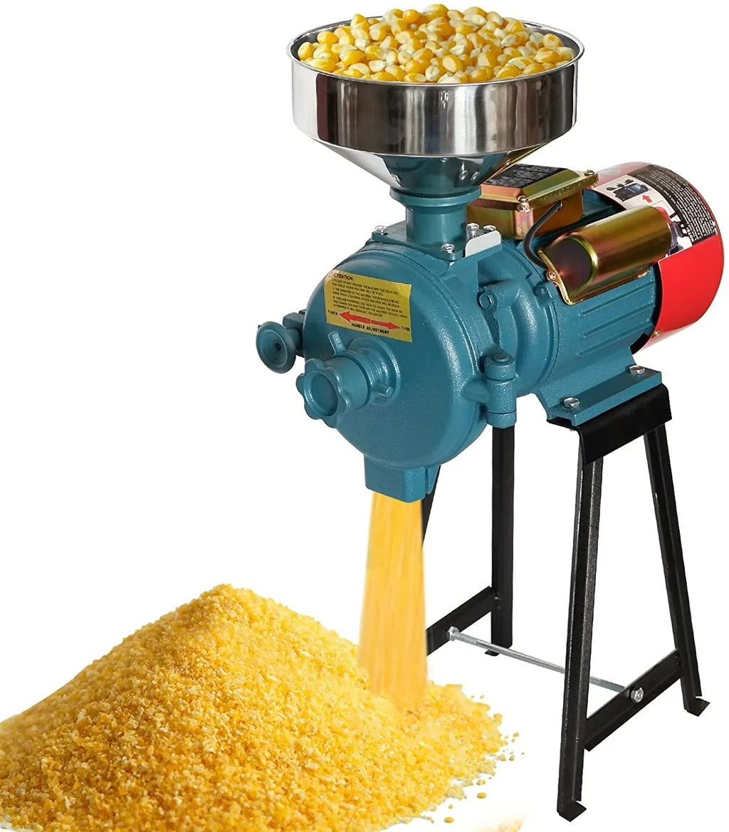 2026 NewNAIZEA 3000W Electric Grain Mill, 110V Corn Grinder, Heavy Duty Commercial Feed Mill, Wet Dry Cereals Grinder
