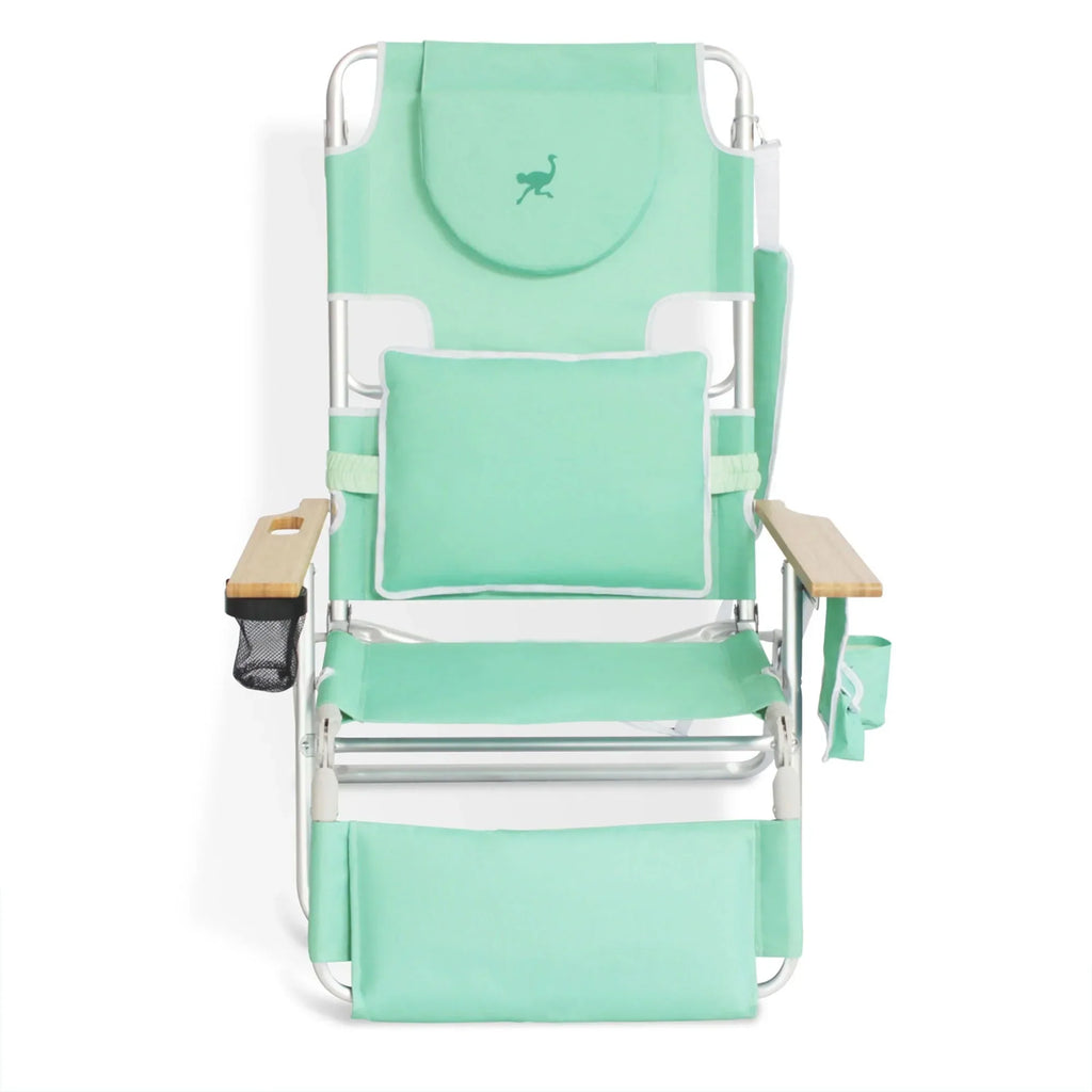 2026 NewOstrich Deluxe 3N1 Lightweight Outdoor Beach Lounge Chair w/Footrest, Pink