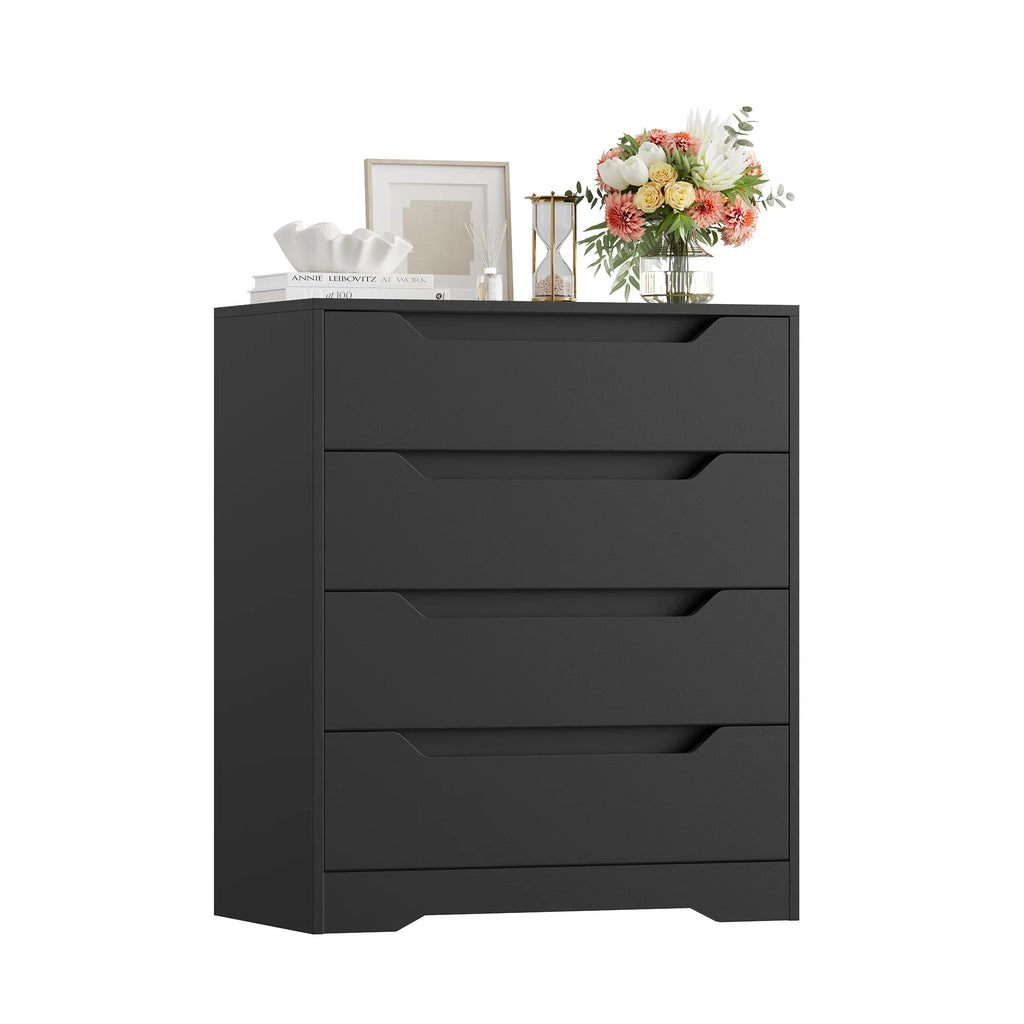 2026 NewHomfa 4 Large Drawers Dresser, Modern Wood Chest of Drawers for Bedroom Hallway Living Room, White