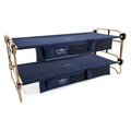 2026 NewDisc-O-Bed XL Cam-O-Bunk Benchable Double Cot with Storage Organizers, Navy