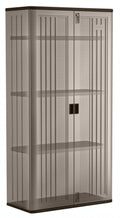 2026 NewSuncast Mega Tall Resin Outdoor Storage Cabinet with 3 Shelves, Platinum Metallic