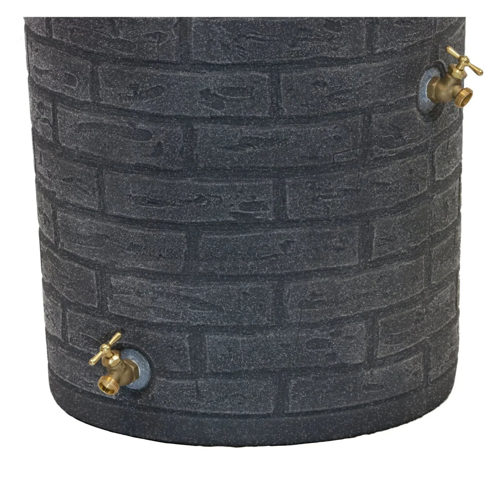 2026 NewGood Ideas IMP-D50-DAR Impressions Downton Rain Saver Rain Barrel, 50 Gallon, Dark Granite