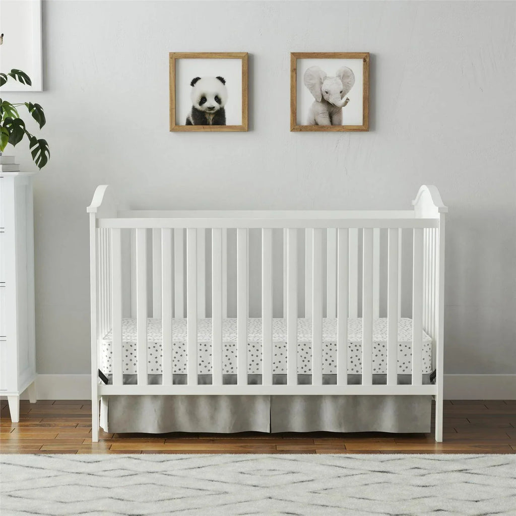2026 NewBaby Relax Adele 3-in-1 Convertible Crib. White