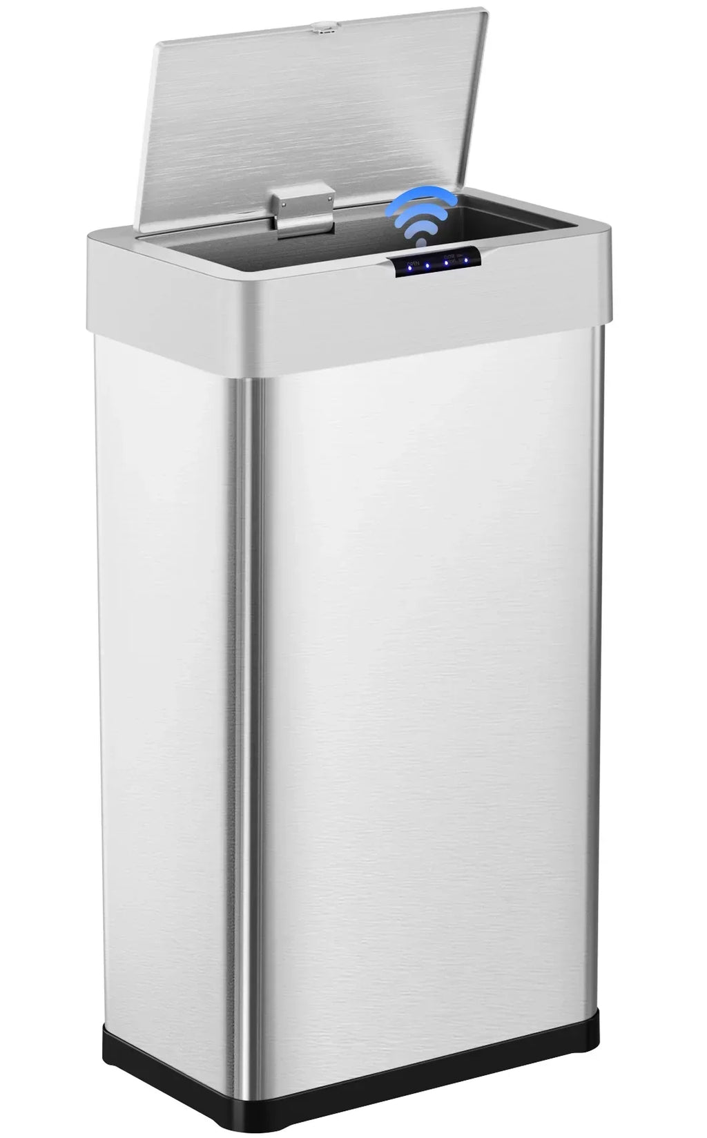 2026 NewLAZY BUDDY 60 Liter / 16 Gallon Stainless Steel Motion Sensor Trash Can for Kitchen, Bathroom, Rectangular