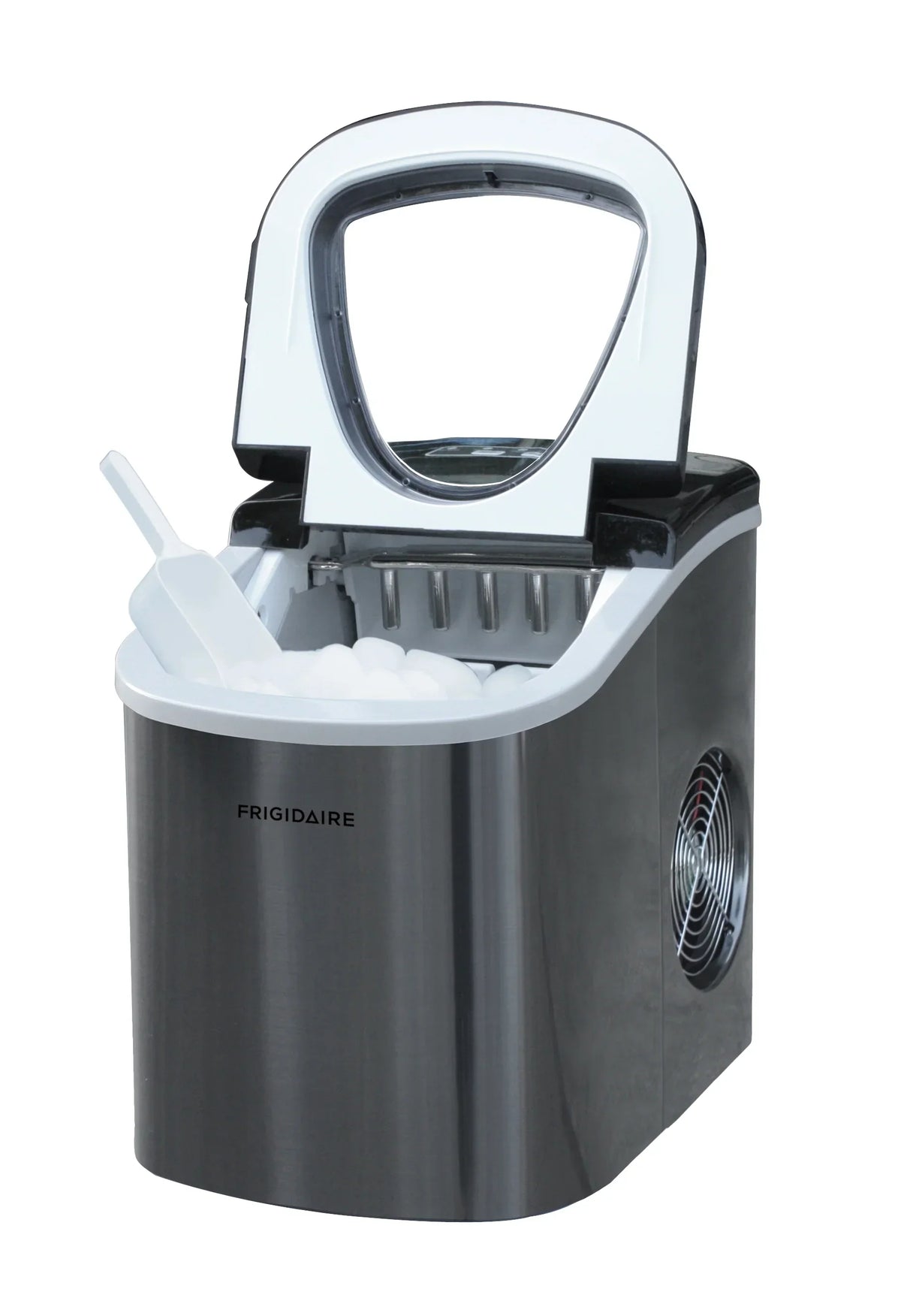 2026 NewFrigidaire Portable Self Cleaning Ice Maker, Black Stainless Steel, (EFIC117-Ssblack_Sc)