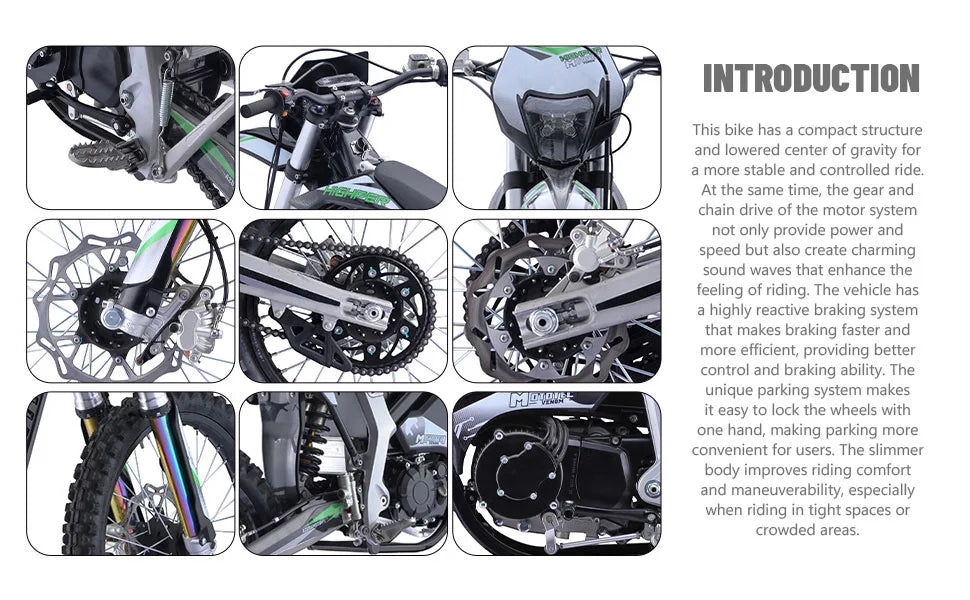 2026 NewMotoTec Venom 72v 12000w Electric Dirt Bike White
