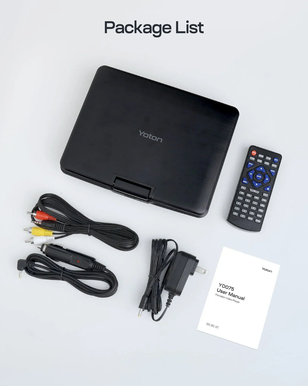 2026 New7.5'' Portable DVD Player for Car and Kids Support USB & SD Cards 5 Hours Internal Battery Car DVD Player with Car Charger, Black