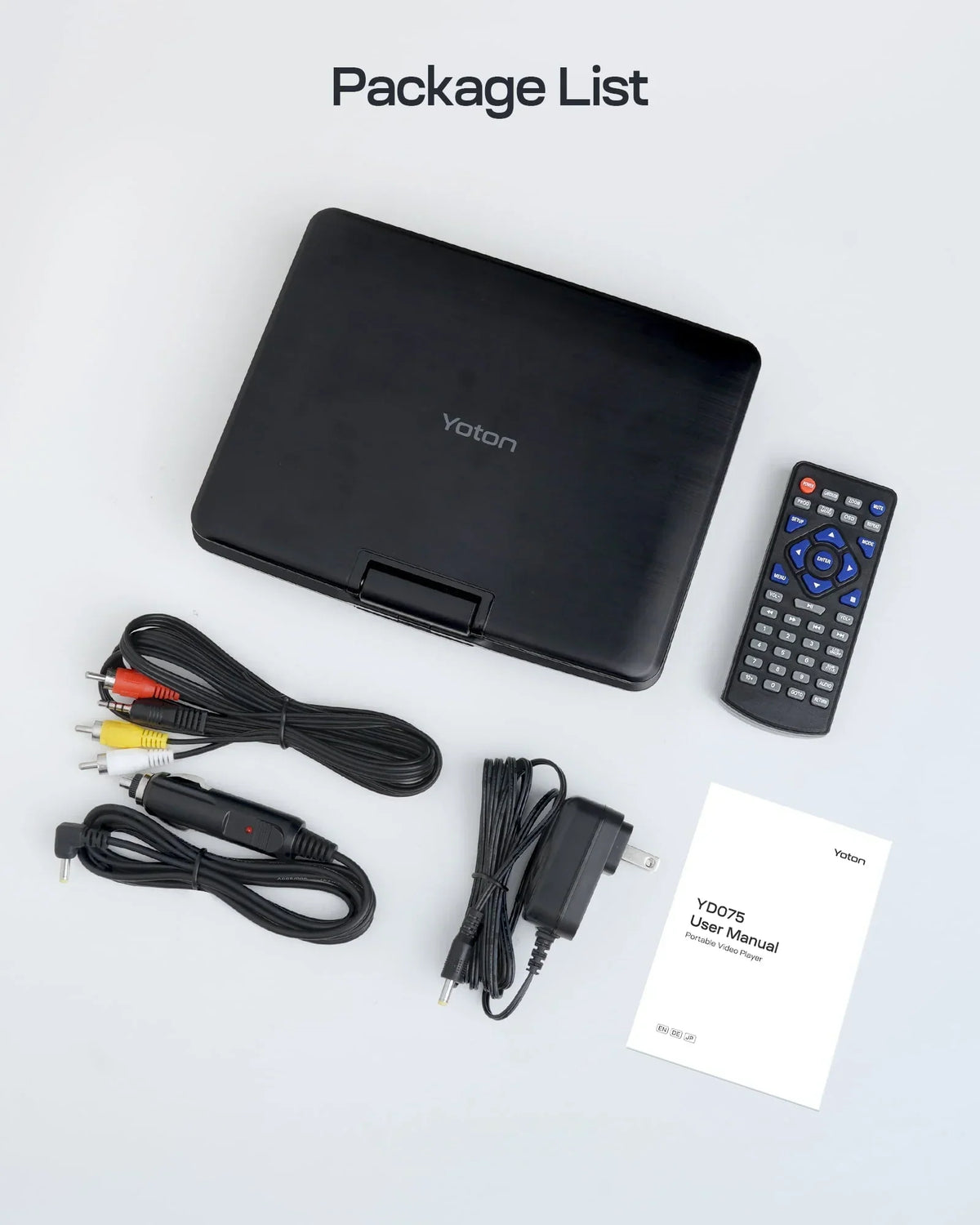 2026 New7.5'' Portable DVD Player for Car and Kids Support USB & SD Cards 5 Hours Internal Battery Car DVD Player with Car Charger, Black