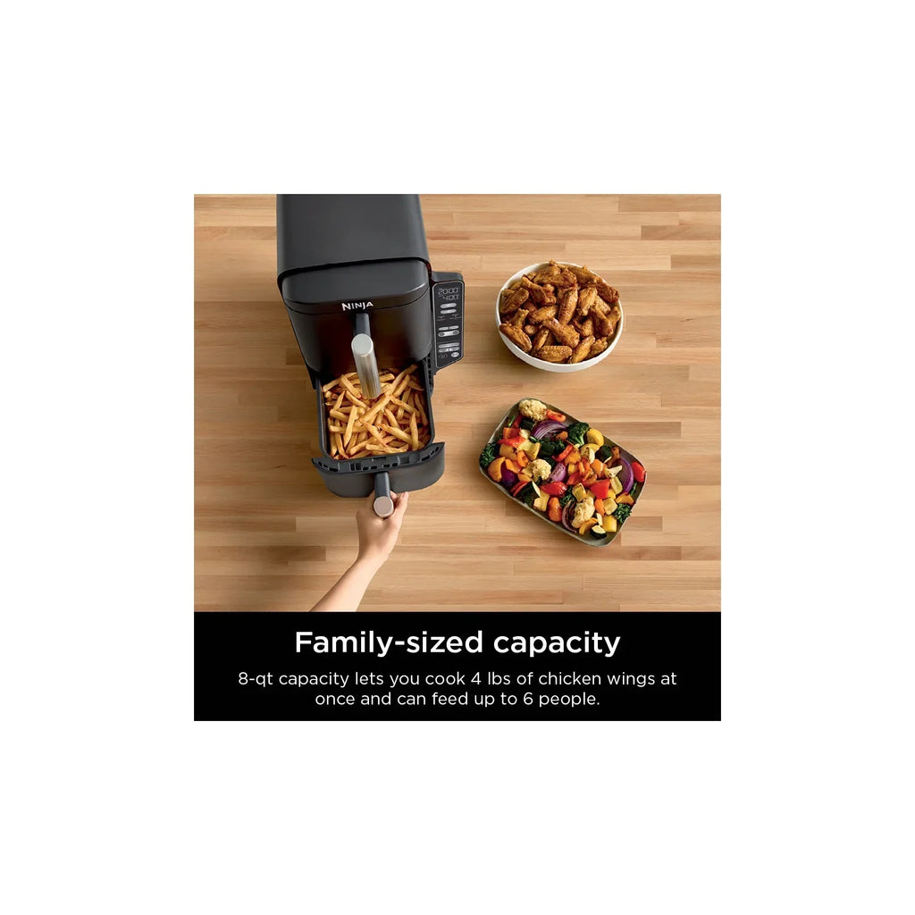 2026 NewNinja DoubleStack XL 2-Basket Air Fryer, DoubleStack Technology Cooks 4 Foods at Once, Space Saving Design, 10 QT, 4-in-1, Smart Finish & Match Cook, SL400