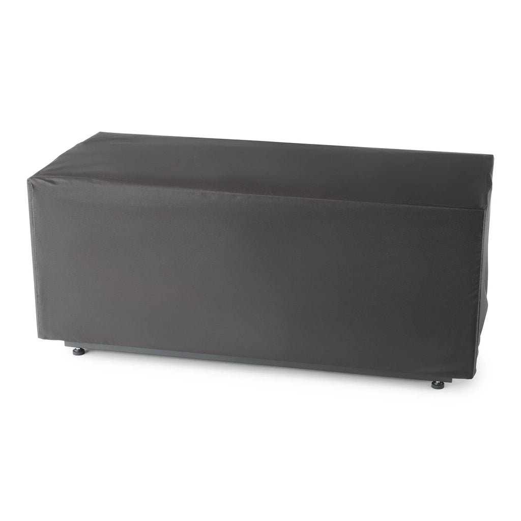 2026 NewMainstays 42" Rectangle Black Finish Modern Steel Fire Pit: 42" x 20" 50000 BTU Propane Fire Pit Table with Lid, Tank Hideaway and Cover