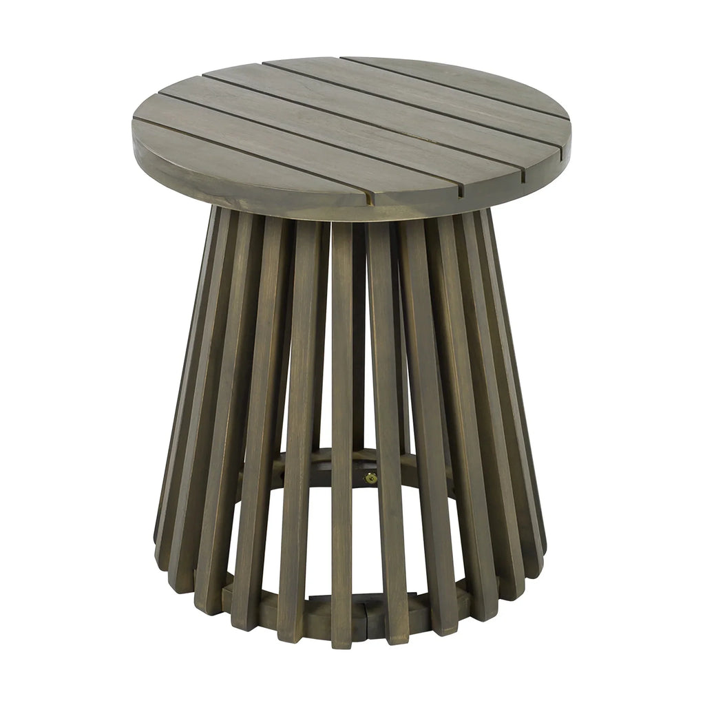 2026 NewChristopher Knight Home Outdoor Acacia Wood Patio Side Table, Round Coffee Table for Backyard, Lawn, or Balcony, Light Teak