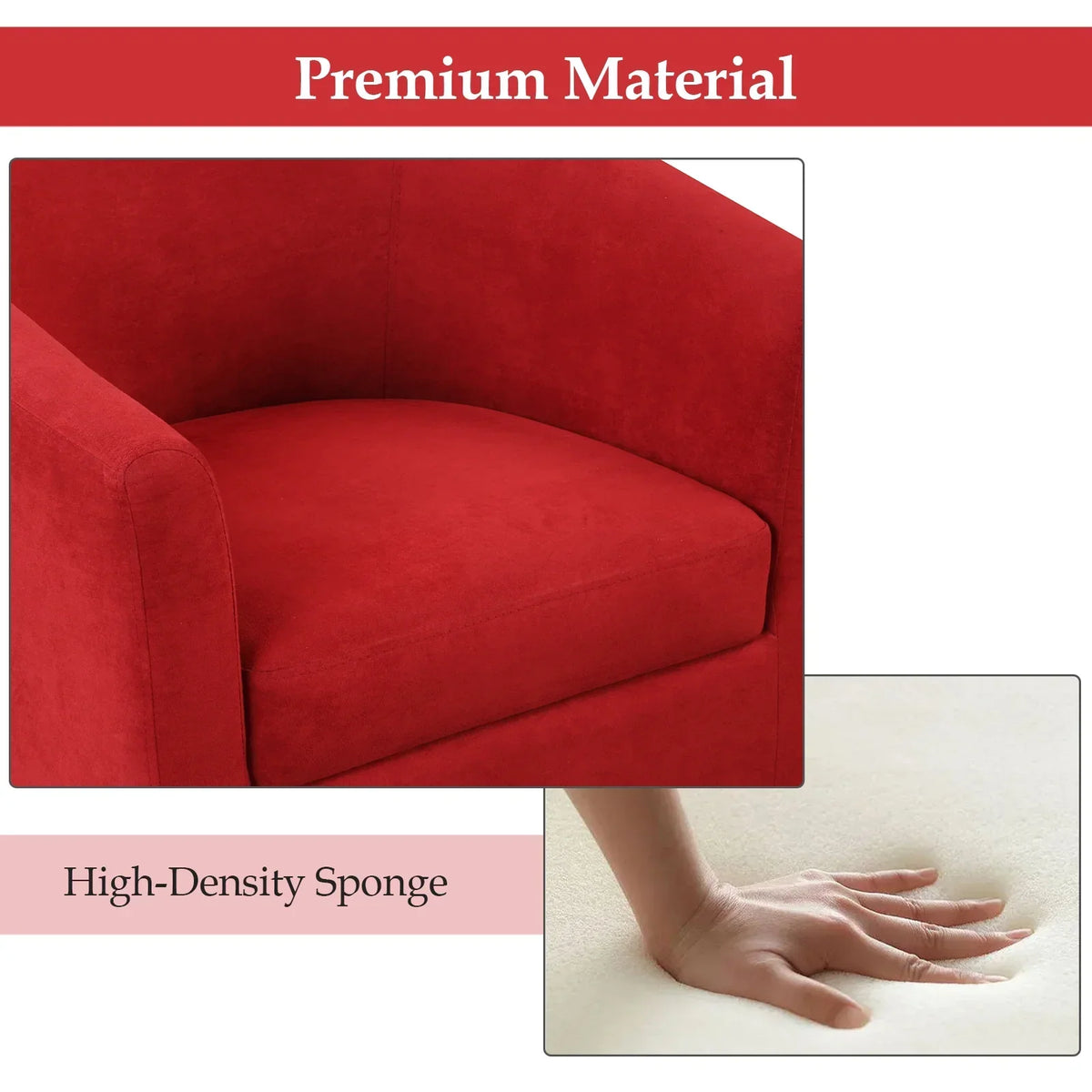 2026 NewBonzy Home Velvet Accent Chair with Ottoman for Living Room,Beige