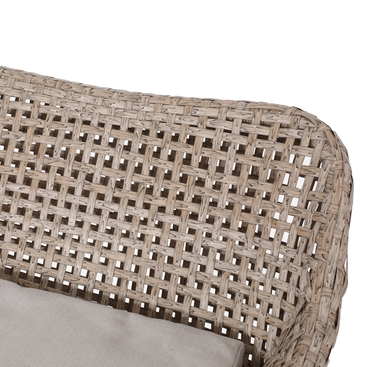 2026 NewVerano Wicker and Metal Outdoor Barstools with Cushion, Set of 4, Mixed Brown and Beige