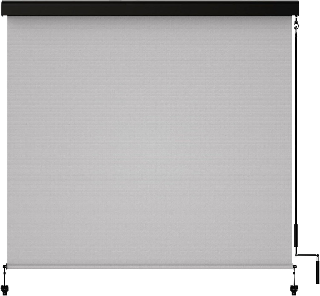 2026 NewSuperjoe Outdoor Roller Shade for Patio, Cordless Blackout Waterproof Blind, UV Block, 4'L x 6'W