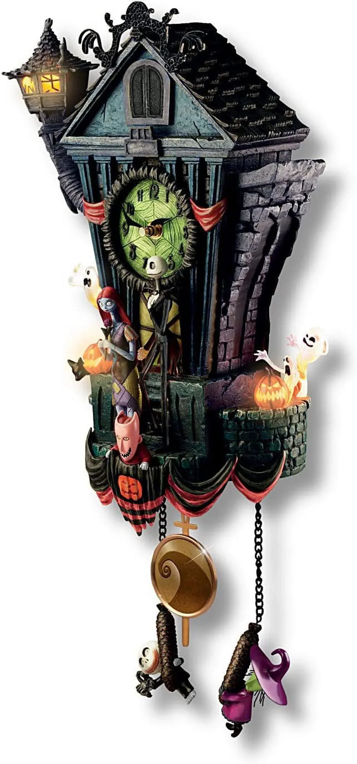 2026 NewThe Bradford Exchange The Nightmare Before Christmas Cuckoo Clock, 21 inches, Musical, Light-Up, Limited Edition
