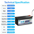2026 New12V 400Ah LiFePO4 Lithium Battery,5120Wh,3200W Max,15000+ Deep Cycles Group 8D Battery,for RV Solar Fishing Trolling Motor Marine,Built in 200A BMS