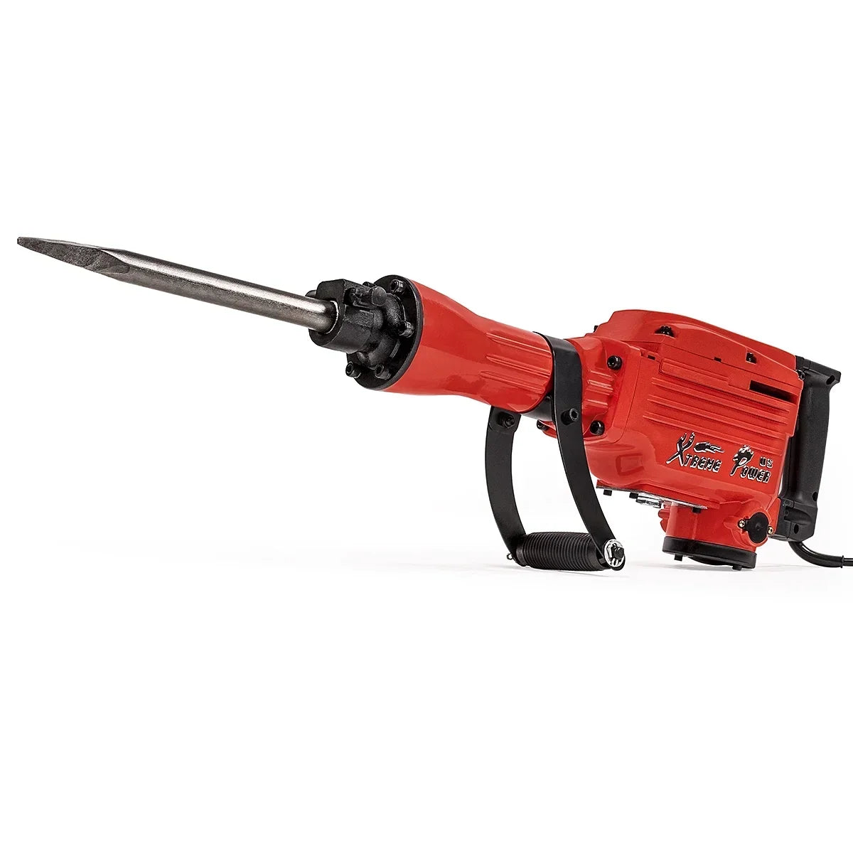 2026 NewXtremepowerUS Demolition Jack Hammer Heavy Duty, 2200W Electric Jackhammer With Scraping Chisel, 1800BPM Power Drill Concrete Breaker Bar Point & Chisel Bits Chisel Set, Red