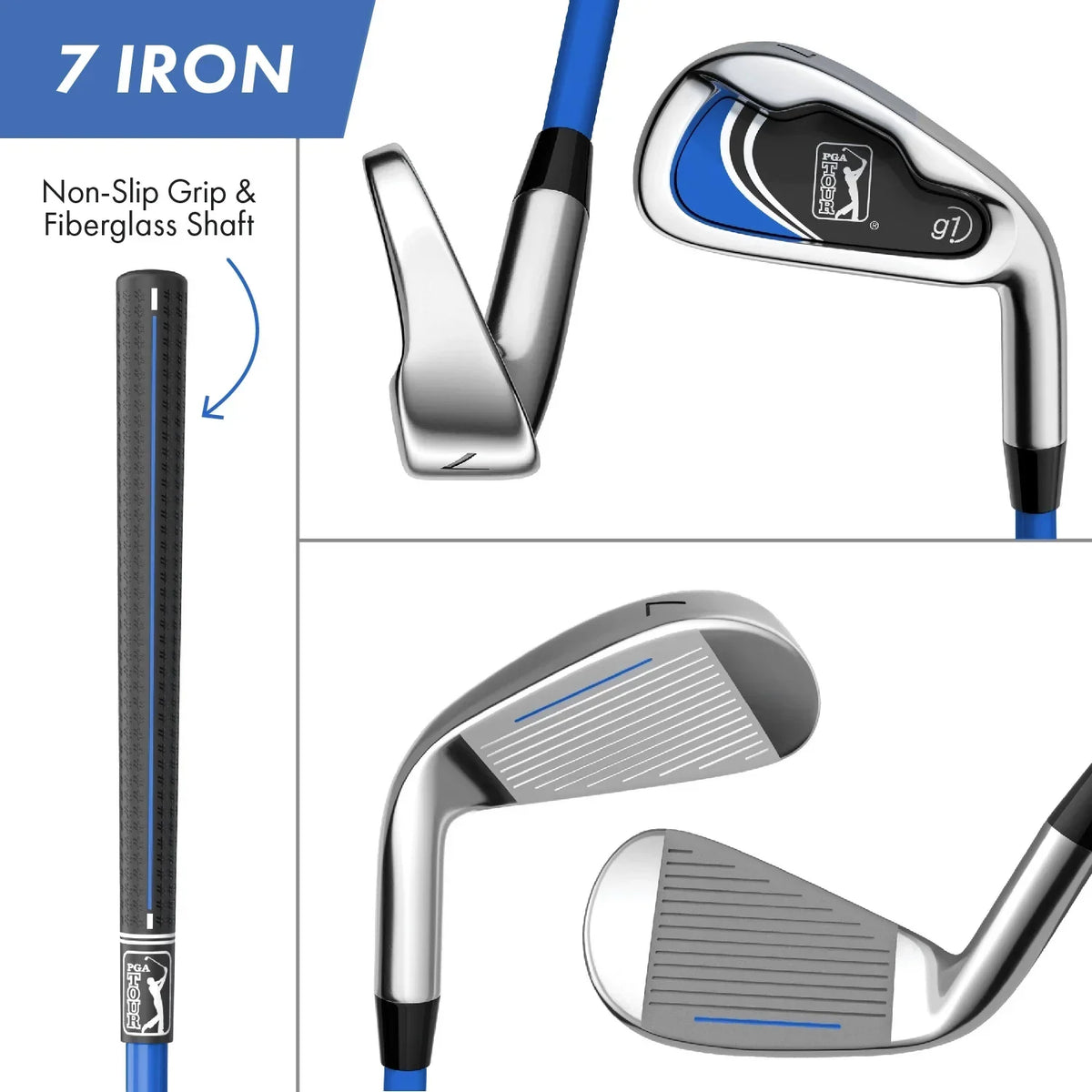 2026 NewPGA Tour Right-Handed 10 Piece Kids Golf Club Stand Bag Set; Player Height 4'8 - 5'2", Ages 8-12
