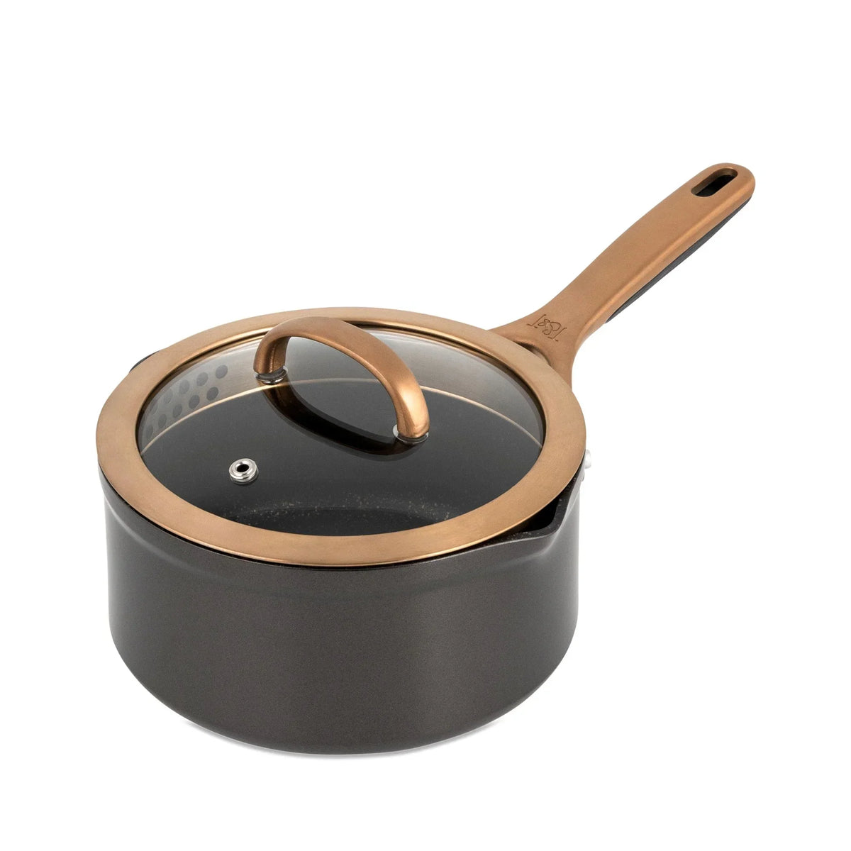 2026 NewThyme & Table Supreme 12-Piece Non-Stick Cookware Set, Pots and Pans Set- Bronze