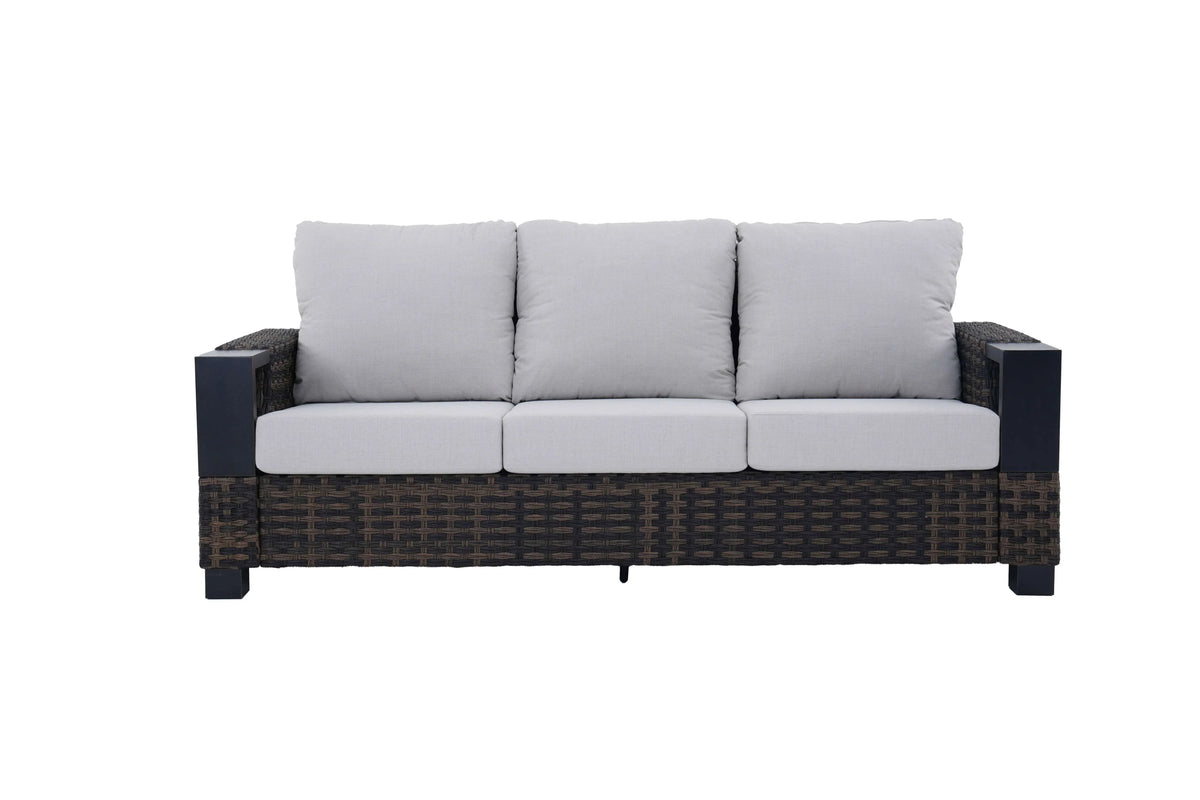 2026 NewBetter Homes & Gardens Rockport Outdoor Wicker Sofa, Brown