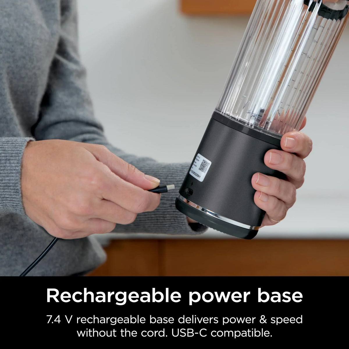 2026 NewNinja Blast Portable Blender, Cordless, 18oz. Vessel, Personal Blender for Shakes & Smoothies, BPA Free, Leakproof Lid & Sip Spout, USB-C Rechargeable, Dishwasher Safe Parts, Metallic Purple,