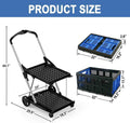2026 NewFoldable Grocery Cart with Wheels and Removable Storage Crate, Collapsible Shopping Cart, 2-Tier Portable Utility Cart for Home, GroceriesSupermarket