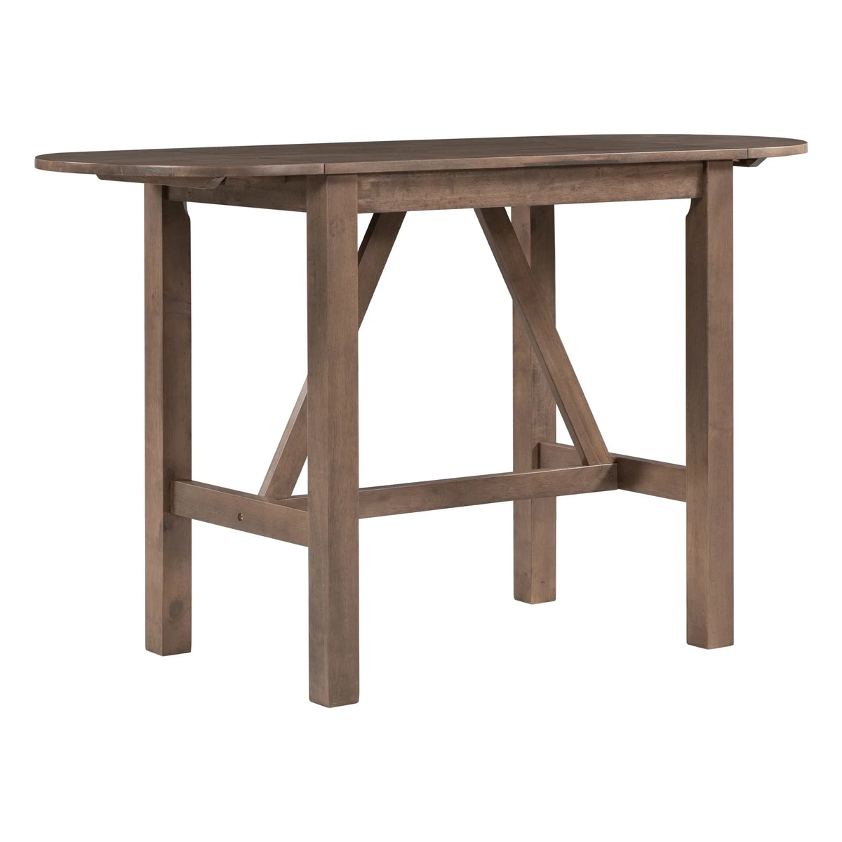 2026 NewHarper & Bright Designs 3 Piece Wood Folding Dining Table Set Drop Leaf Table with 2 Padded Counter Height Dining Chairs for Small Place, Brown
